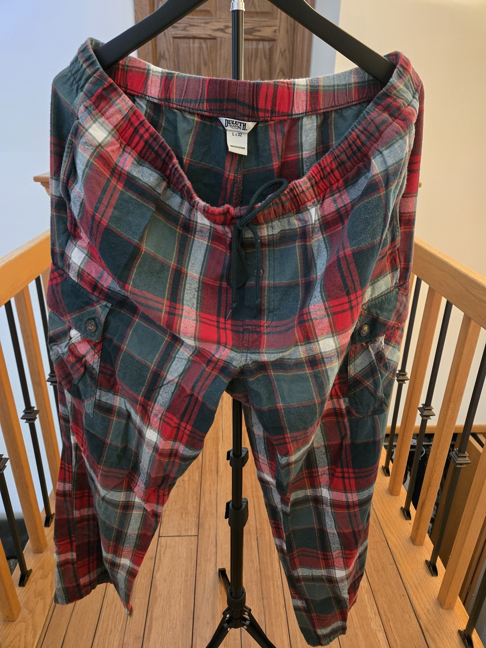 Duluth Trading Co Red & Green Plaid Unisex Pj Pants